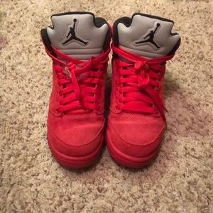 Red. Jordans. Kids size